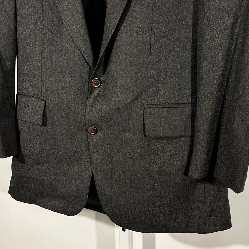 CHAPS Ralph Lauren Pure Wool Blazer Charcoal Grey Classic Tailored Canada 42R